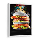 Hamburguesa Black - Charl Deep | Cuadro decorativo de Canvas Lab