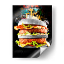 Hamburguesa Black - Charl Deep | Cuadro decorativo de Canvas Lab