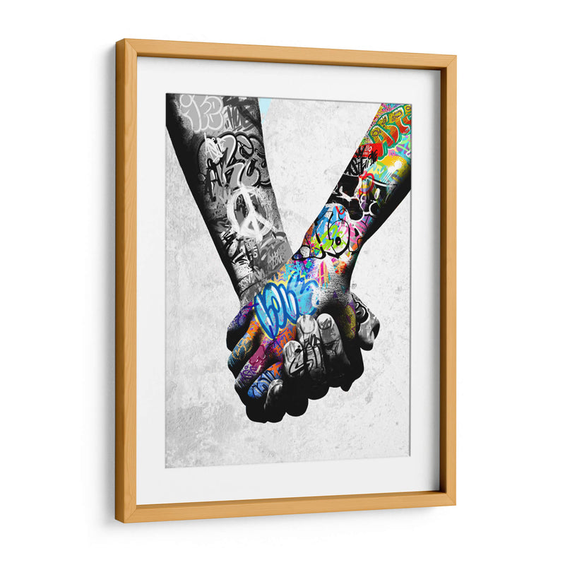 Graffiti Unity Bnw - David Aste | Cuadro decorativo de Canvas Lab