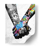 Graffiti Unity Bnw - David Aste | Cuadro decorativo de Canvas Lab