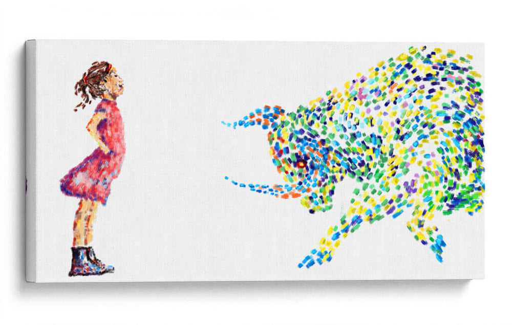 Fearless Girl Paint Strokes - Hue Art | Cuadro decorativo de Canvas Lab