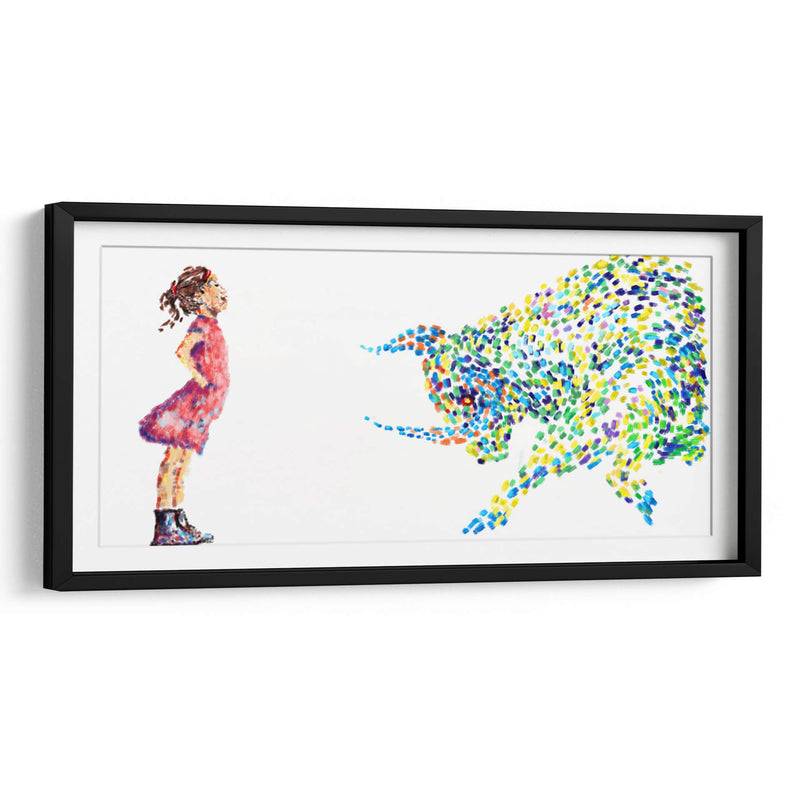 Fearless Girl Paint Strokes - Hue Art | Cuadro decorativo de Canvas Lab