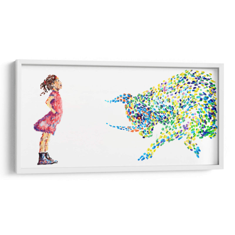 Fearless Girl Paint Strokes - Hue Art | Cuadro decorativo de Canvas Lab