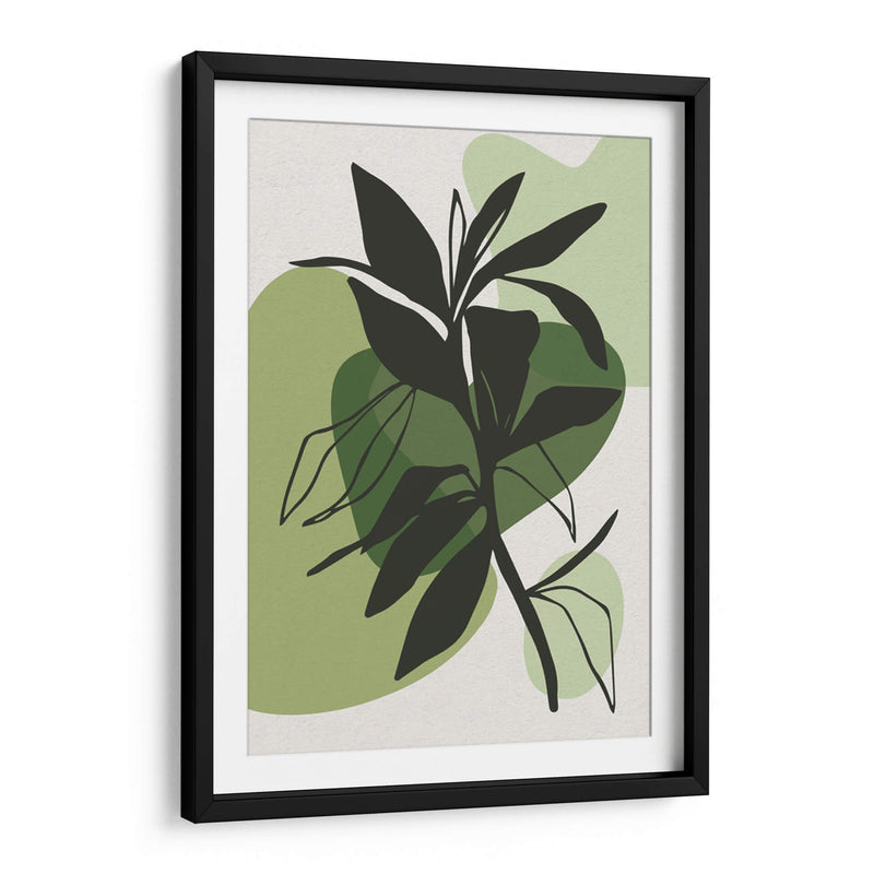 Green Flowers 01 - Grau Project | Cuadro decorativo de Canvas Lab