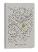 BCN white map - Grau Project | Cuadro decorativo de Canvas Lab