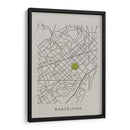 BCN white map - Grau Project | Cuadro decorativo de Canvas Lab