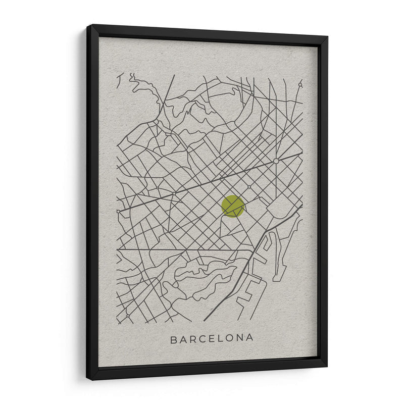 BCN white map - Grau Project | Cuadro decorativo de Canvas Lab