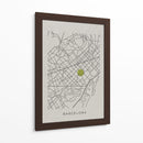 BCN white map - Grau Project | Cuadro decorativo de Canvas Lab