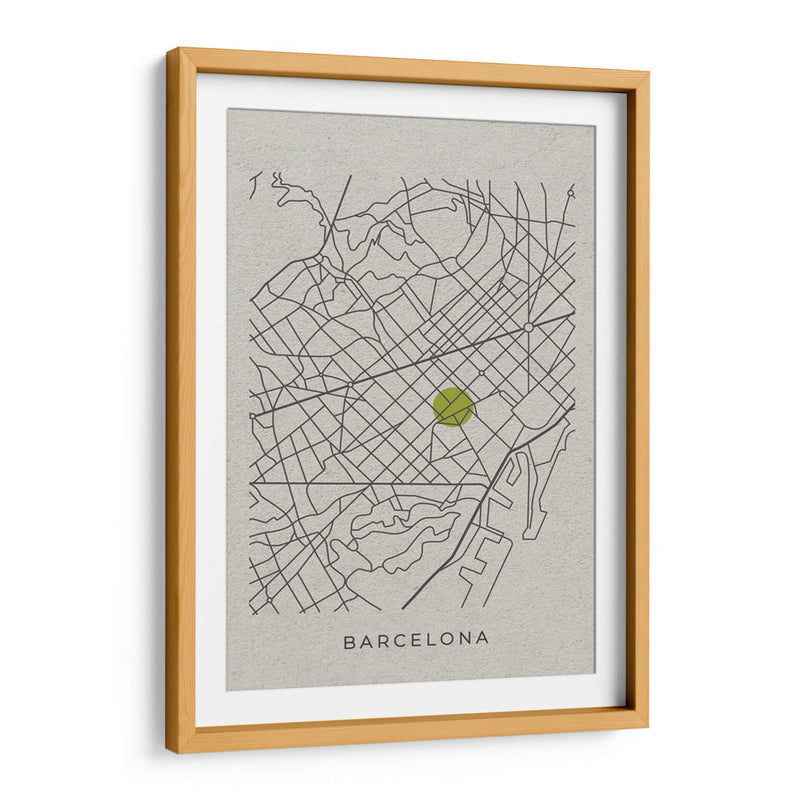 BCN white map - Grau Project | Cuadro decorativo de Canvas Lab