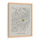 BCN white map - Grau Project | Cuadro decorativo de Canvas Lab