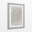 BCN white map - Grau Project | Cuadro decorativo de Canvas Lab