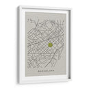 BCN white map - Grau Project | Cuadro decorativo de Canvas Lab