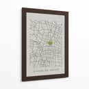 CDMX white map - Grau Project | Cuadro decorativo de Canvas Lab