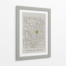 CDMX white map - Grau Project | Cuadro decorativo de Canvas Lab