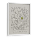 CDMX white map - Grau Project | Cuadro decorativo de Canvas Lab