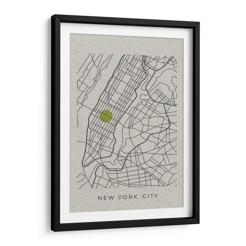 NYC white map - Grau Project | Cuadro decorativo de Canvas Lab