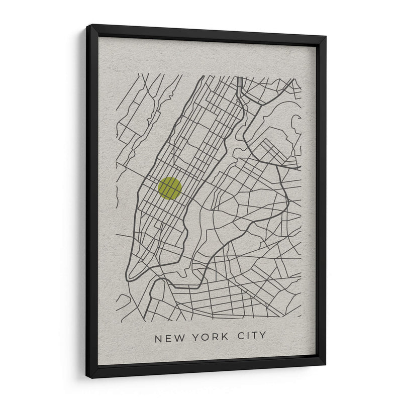 NYC white map - Grau Project | Cuadro decorativo de Canvas Lab