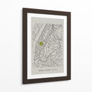 NYC white map - Grau Project | Cuadro decorativo de Canvas Lab