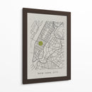 NYC white map - Grau Project | Cuadro decorativo de Canvas Lab