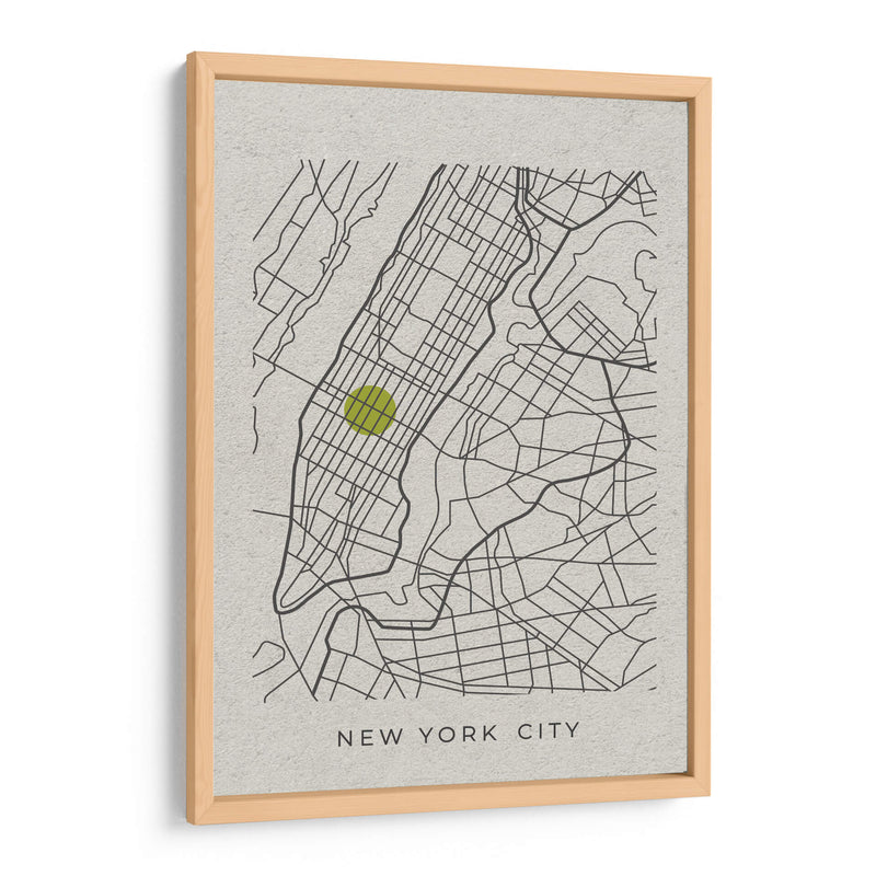 NYC white map - Grau Project | Cuadro decorativo de Canvas Lab