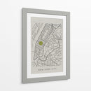 NYC white map - Grau Project | Cuadro decorativo de Canvas Lab