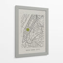 NYC white map - Grau Project | Cuadro decorativo de Canvas Lab