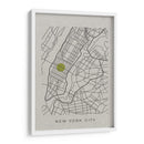 NYC white map - Grau Project | Cuadro decorativo de Canvas Lab