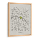 PARIS white map - Grau Project | Cuadro decorativo de Canvas Lab