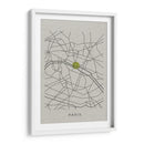 PARIS white map - Grau Project | Cuadro decorativo de Canvas Lab