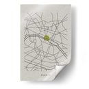 PARIS white map - Grau Project | Cuadro decorativo de Canvas Lab