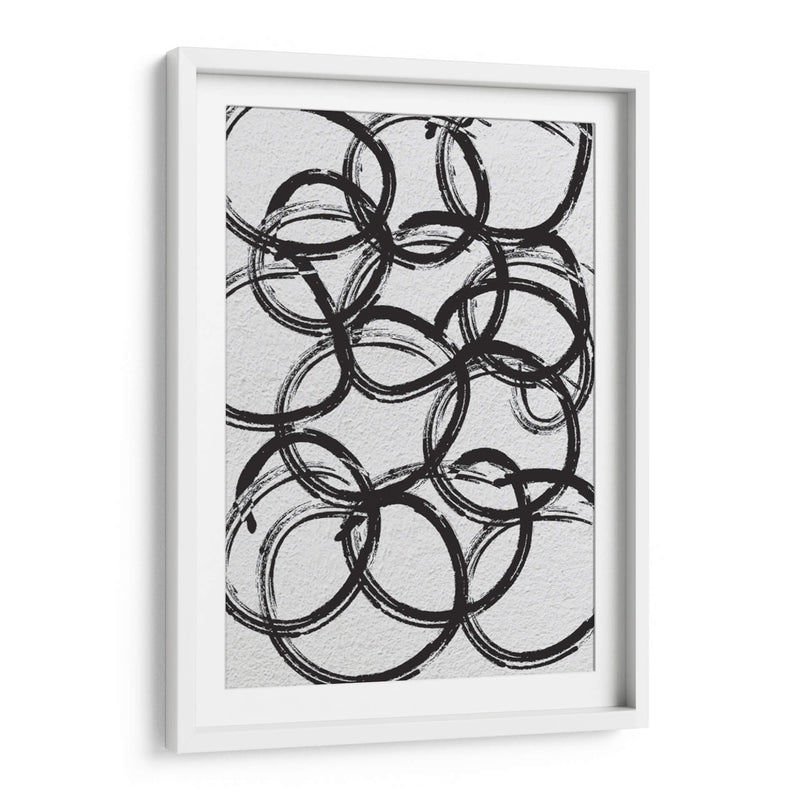 Black on White Circles - Grau Project | Cuadro decorativo de Canvas Lab