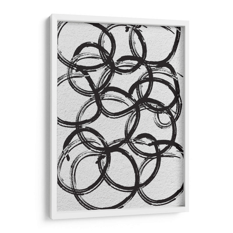 Black on White Circles - Grau Project | Cuadro decorativo de Canvas Lab