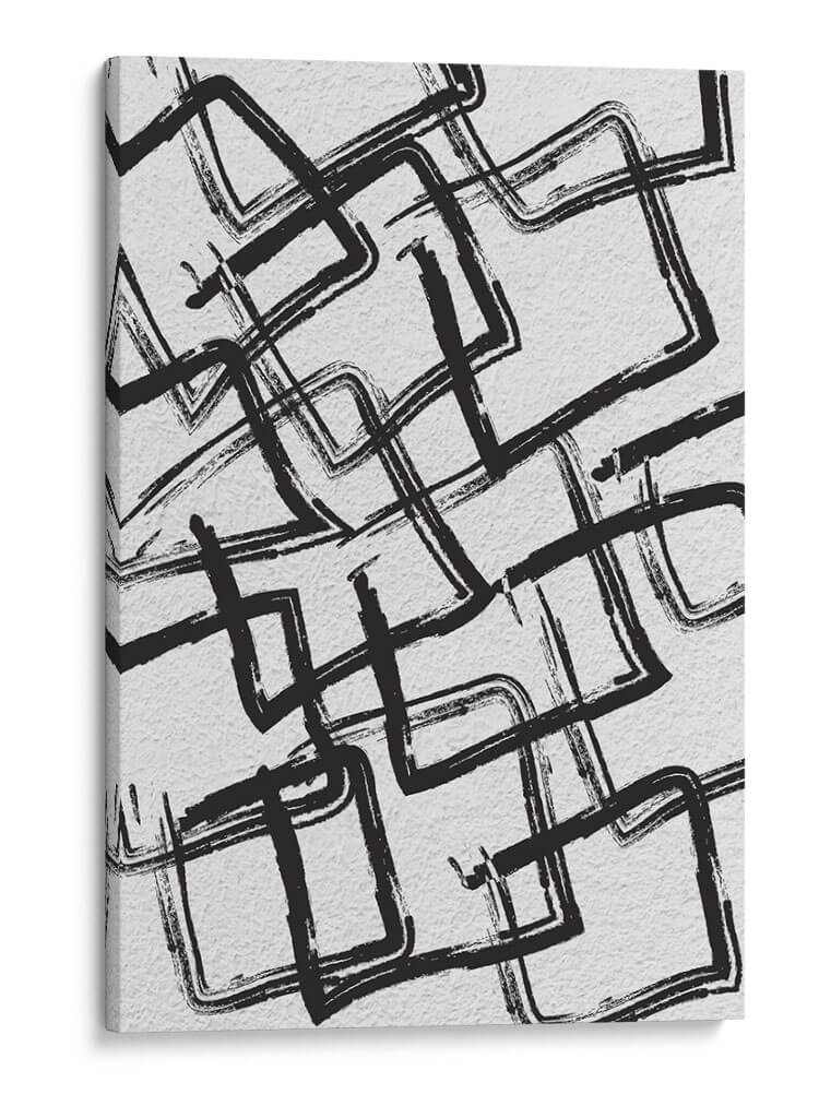 Black on White Squares - Grau Project | Cuadro decorativo de Canvas Lab