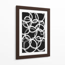 White on Black Circles - Grau Project | Cuadro decorativo de Canvas Lab