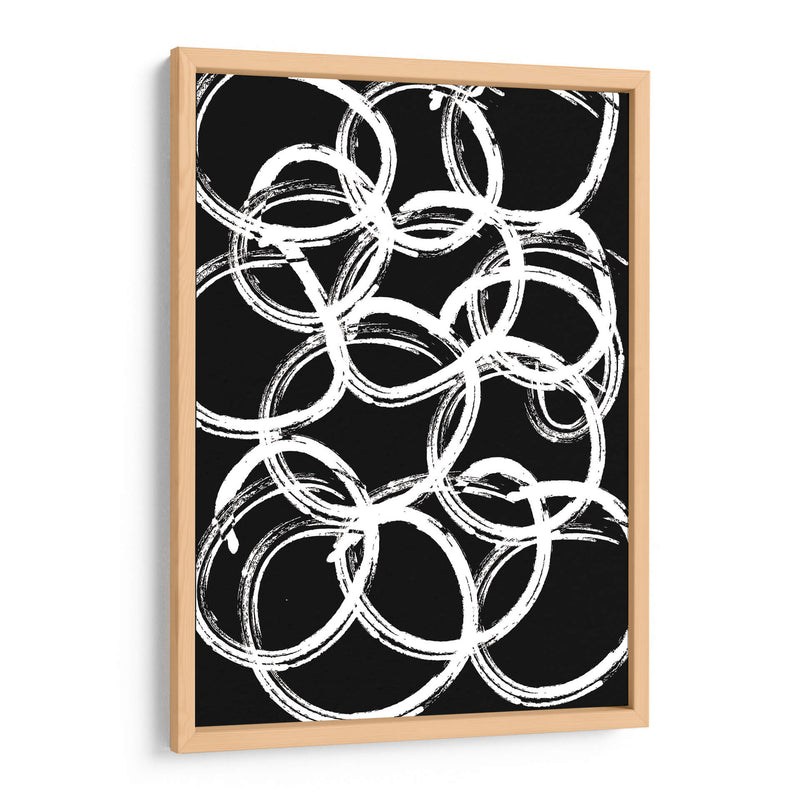 White on Black Circles - Grau Project | Cuadro decorativo de Canvas Lab