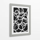 White on Black Circles - Grau Project | Cuadro decorativo de Canvas Lab