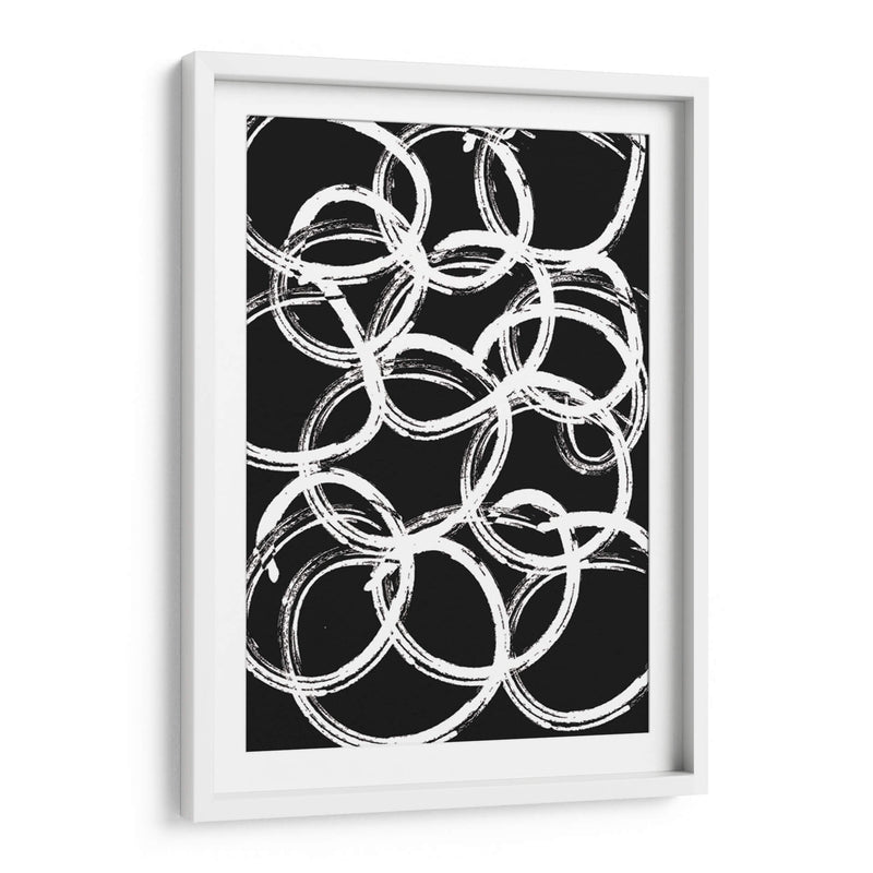 White on Black Circles - Grau Project | Cuadro decorativo de Canvas Lab