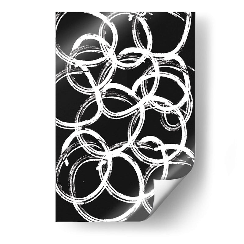 White on Black Circles - Grau Project | Cuadro decorativo de Canvas Lab