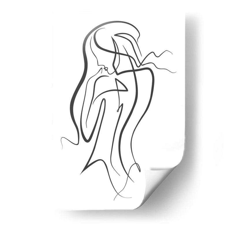 Thinking Girl - Grau Project | Cuadro decorativo de Canvas Lab