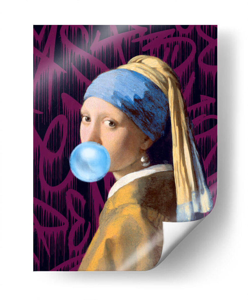 La Joven de la Perla Bubblegum - Fake Classics | Cuadro decorativo de Canvas Lab