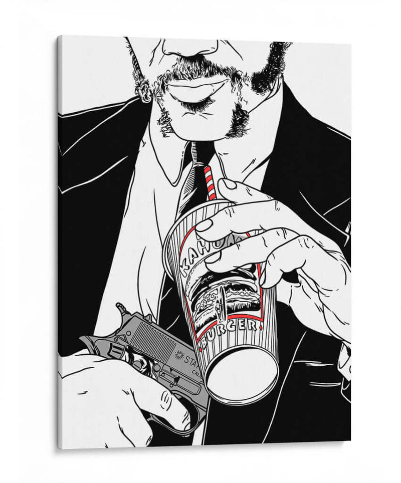 PulpFiction Lines - Line Art | Cuadro decorativo de Canvas Lab