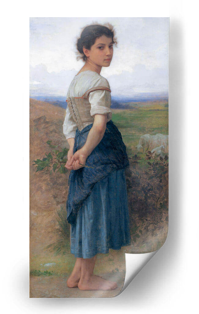 La joven pastora - William-Adolphe Bouguereau | Cuadro decorativo de Canvas Lab