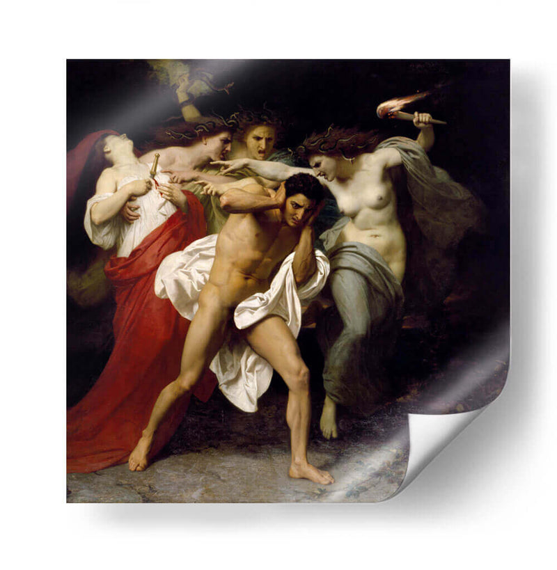 Orestes perseguido por las Furias - William-Adolphe Bouguereau | Cuadro decorativo de Canvas Lab