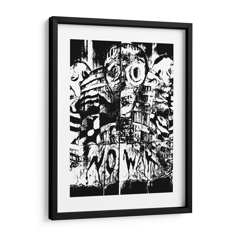 NoWar black  - Mauricio Silerio | Cuadro decorativo de Canvas Lab