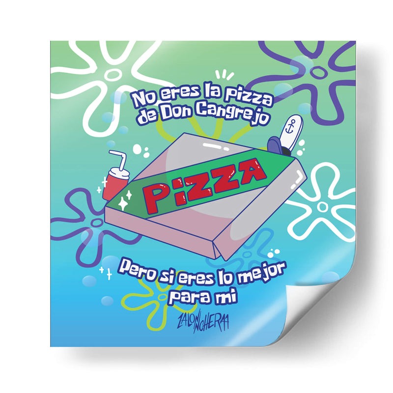 La pizza de don cangrejo - Lalonncheraa | Cuadro decorativo de Canvas Lab