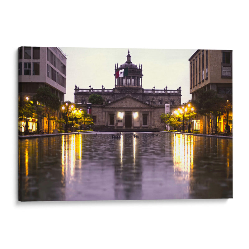 cabañas dia lluvioso - moraviorato | Cuadro decorativo de Canvas Lab