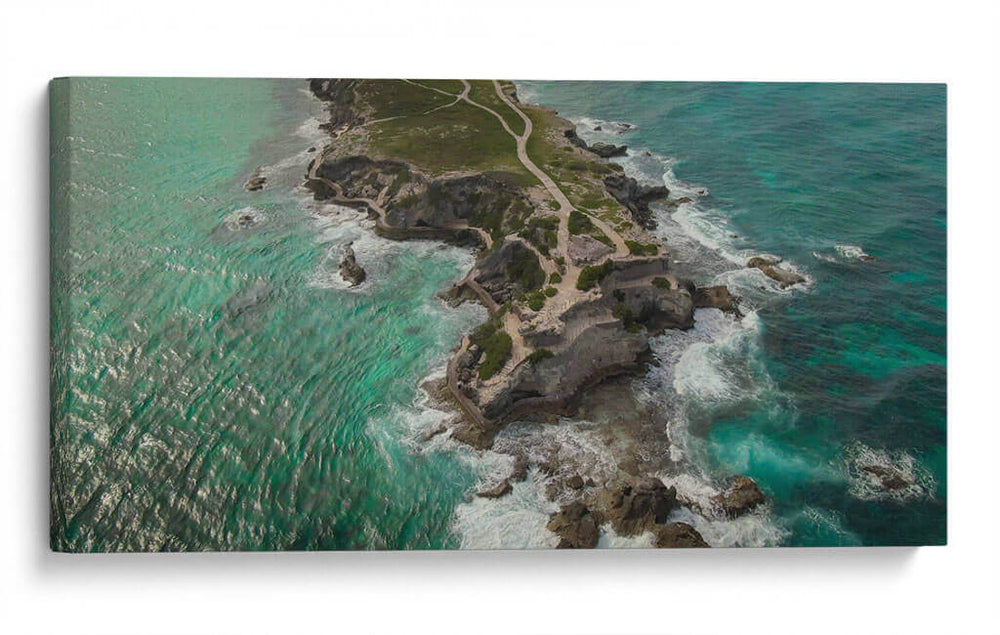 Punta sur Isla mujeres aérea - ArmanDigitalArt | Cuadro decorativo de Canvas Lab