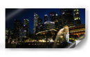 Singapur Merlion de noche - ArmanDigitalArt | Cuadro decorativo de Canvas Lab