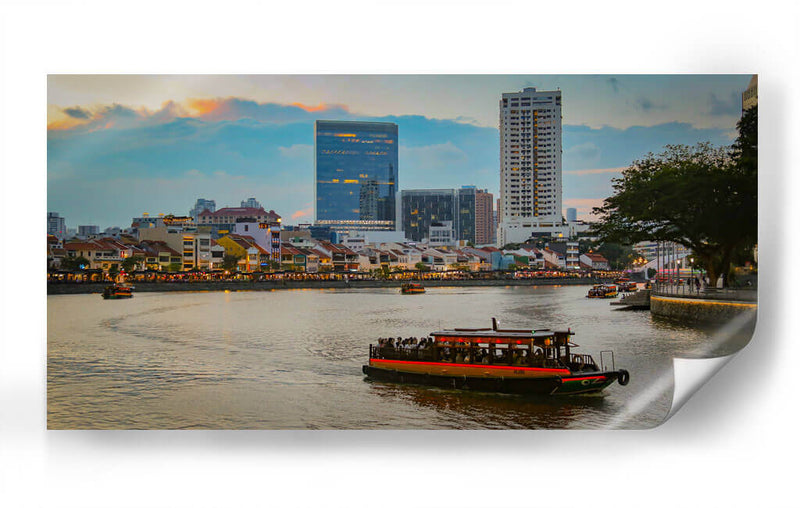 Singabur barco - ArmanDigitalArt | Cuadro decorativo de Canvas Lab