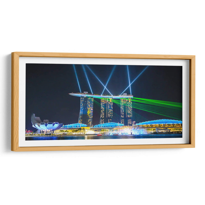 Singapur Marina bay hotel show noche 2 - ArmanDigitalArt | Cuadro decorativo de Canvas Lab